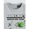 LCW Kids Gri Minecraft Baskılı Erkek Çocuk Tişört