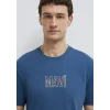 Mavi 0613186-70764 Mavi Logo Baskılı Mavi Tişört