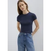 Mavi 1600814-85315 Lacivert Basic Crop Tişört