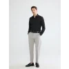 LCW BUSINESS Siyah Slim Fit Armürlü Erkek Gömlek