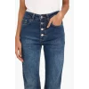 Defacto G8880AXNM28 Mavi Mia Flare Fıt Normal Bel Uzun Jean Yıkamalı Pantolon