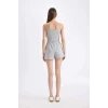 Defacto D3327AXGR453 Gri Basıc Bermuda Şort