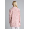 Defacto T0609AZPN623 Pembe Loose Fıt Gömlek Yaka Baskılı Uzun Kollu Tunik