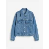 LCW Kids İndigo Taşlı Kız Çocuk Jean Ceket