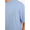 Defacto X3926AZBE299 Mavi Nefes Alabilen Oversize Tişört