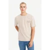 Defacto F8030AXBG74 Bej %100 Pamuk Boxy Fit Baskılı Tişört
