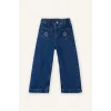 Defacto G8187A5NM34 Mavi Wıde Leg Nakışlı Jean Pantolon Kız Bebek