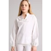 Defacto G7550A8WT34 Beyaz Poplin Bluz Kız Çocuk