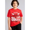 Defacto G7615A8RD135 Kırmızı NBA Chıcago Bulls Tişört Erkek Çocuk