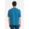 Defacto X3926AZIN194 İndigo Nefes Alabilen Oversize Tişört