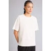 Defacto F8106AXER105 Ekru Comfort Fıt Sporcu Tişört