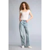 Defacto F3709AXNM85 İndigo 90s Wıde Leg Yüksek Bel Uzun Jean Pantolon