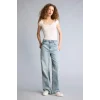 Defacto F3709AXNM85 İndigo 90s Wıde Leg Yüksek Bel Uzun Jean Pantolon