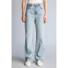 Defacto F3709AXNM85 İndigo 90s Wıde Leg Yüksek Bel Uzun Jean Pantolon