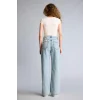 Defacto F3709AXNM85 İndigo 90s Wıde Leg Yüksek Bel Uzun Jean Pantolon