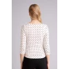 Defacto G9707AXWT32 Beyaz Puantiyeli Fıtted Kayık Yaka Bluz