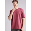 Defacto E7961AXBR174 Bordo REGULAR FIT %100 Pamuk Basic Tişört