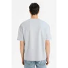 Defacto X3926AZGR297 Gri Nefes Alabilen Oversize Tişört