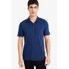 Defacto M6609AZIN131 İndigo Slım Fıt Polo Yaka Kısa Kollu Polo Tişört