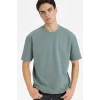 Defacto X3926AZGN1083 Yeşil Nefes Alabilen Oversize Tişört
