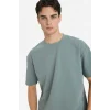 Defacto X3926AZGN1083 Yeşil Nefes Alabilen Oversize Tişört