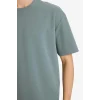 Defacto X3926AZGN1083 Yeşil Nefes Alabilen Oversize Tişört