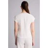Defacto H0561AXER105 Ekru Regular Fıt V Yaka Kısa Kollu Tişört