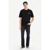 Defacto F8170AXBK81 Siyah %100 Pamuk Boxy Fit Baskılı Tişört