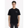 Defacto F8170AXBK81 Siyah %100 Pamuk Boxy Fit Baskılı Tişört