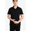 Defacto M6609AZBK81 Siyah Slım Fıt Polo Yaka Kısa Kollu Polo Tişört