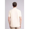 Defacto F9817AXER100 Ekru Kısa Kollu Polo Tişört