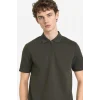 Defacto D7227AXKH190 Haki Regular Fıt Polo Yaka Kısa Kollu Polo Tişört