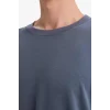 Defacto F9561AXIN269 İndigo Premium Boxy Fit Tişört
