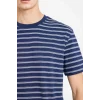Defacto F9674AXNV241 Lacivert REGULAR FIT %100 Pamuk Tişört