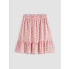 LCW Kids Pembe Kız Çocuk Desenli Beli Lastikli Etek