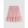 LCW Kids Pembe Kız Çocuk Desenli Beli Lastikli Etek
