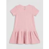LCW Kids Pembe Bisiklet Yaka Fiyonk Detaylı Kız Çocuk Elbise
