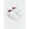 LCW STEPS Beyaz Yıldız Nakışlı Kız Bebek Spor Ayakkabı