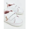 LCW STEPS Beyaz Yıldız Nakışlı Kız Bebek Spor Ayakkabı