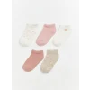 LCW baby Ekru Kız Bebek Patik Çorap 5li