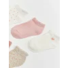 LCW baby Ekru Kız Bebek Patik Çorap 5li