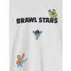 LCW Kids Gri Brawl Stars Baskılı Erkek Çocuk Şortlu Pijama Takımı