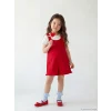 LCW Kids Kırmızı Kız Çocuk Şortlu Salopet ve Tişört