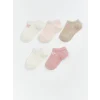 LCW baby Ekru Kız Bebek Patik Çorap 5li