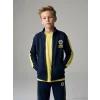 LCW Kids Lacivert Dik Yaka Fenerbahçe Baskılı Erkek Çocuk Fermuarlı Sweatshirt