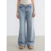 XSIDE Mavi Taşlı Wideleg Kadın Jean Pantolon