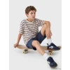 LCW Kids Turuncu Çizgili Erkek Çocuk Tişört ve Şort