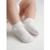 LCW baby Beyaz Tüllü Fırfırlı Kız Bebek Patik Çorap 3lü