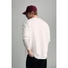 Defacto C0147AXER105 Ekru LOOSE FIT Nefes Alabilen Kumaş Tişört