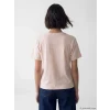 LCW Vision Pembe Bisiklet Yaka Nakışlı Kadın Tişört